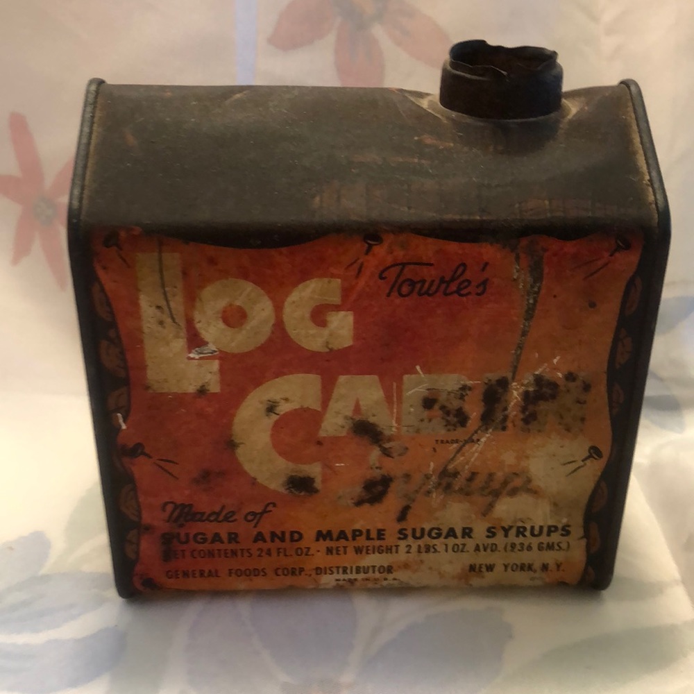 Vintage Towle’s Log Cabin Syrup Can 5.75”x5”